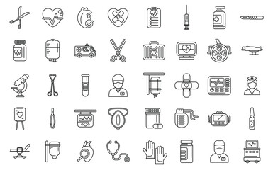 Line art Medical tools and devices