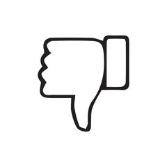 Thumbs down icon representing dislike or disapproval.thumbs down vector icons for mobile and web apps. vector illustration eps 10.