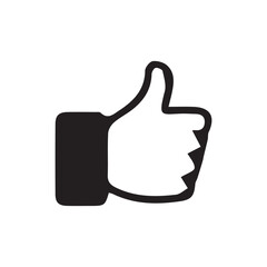 Thumb up icon.Thumb up line vector icon isolated on transparent background. like icon sign. vector illustration eps 10.