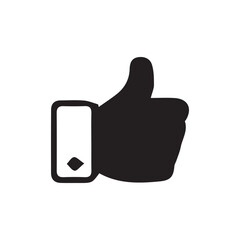 Thumb up icon.Thumb up line vector icon isolated on transparent background. like icon sign. vector illustration eps 10.
