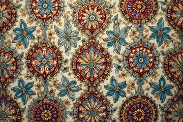 Subtle paisley repeat, muted earth tones, intricate detail , brown, seamless