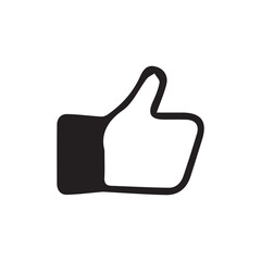 Thumb up icon.Thumb up line vector icon isolated on transparent background. like icon sign. vector illustration eps 10.