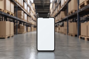 Smartphone in a warehouse setting (2)