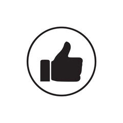 Thumb up and like love, meaning good button vector. For web and application. Illustration isolated on white background. vector illustration eps 10.