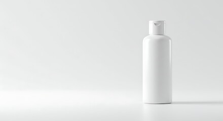 White plastic bottle with cap