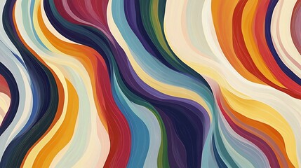 Abstract multicolored wave pattern design with smooth transitions