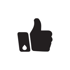 Thumb up and like love, meaning good button vector. For web and application. Illustration isolated on white background. vector illustration eps 10.