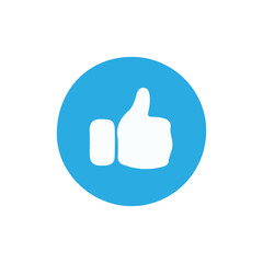 Thumb up and like love, meaning good button vector. For web and application. Illustration isolated on white background. vector illustration eps 10.