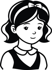 vector illustration of a girl