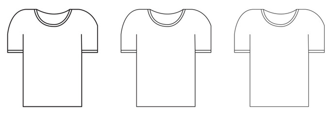 T-shirt vector icon set. T-shirt of gym, jogging, walking, sports and Normal T-shirt icon .