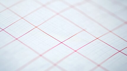 Close-up view of a gridded document with faint lines.