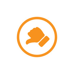 Thumbs down icon representing dislike or disapproval.thumbs down vector icons for mobile and web apps. vector illustration eps 10.