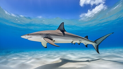 Fototapeta premium Hammerhead shark, French Polynesia