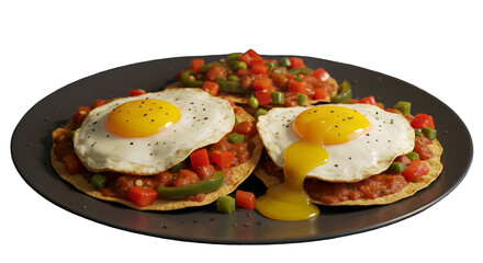 Egg Tostada with Salsa and Pepper