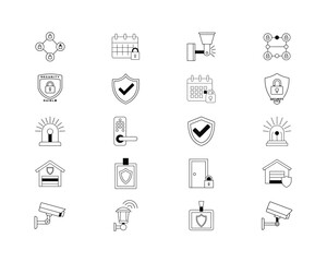 Home Security Icons Safety First