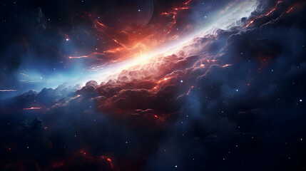 Fototapeta premium northern lights in the space