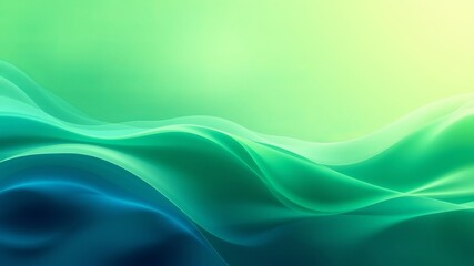 Fototapeta premium Abstract green and blue flowing wave background texture ideal for websites banners presentations and digital designs.
