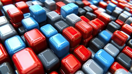 Colorful 3D Cube Abstract Background.