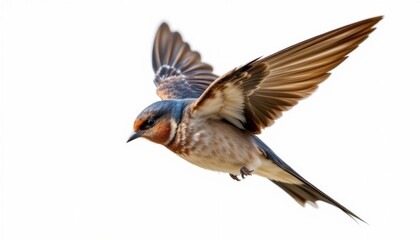 Swallow bird in flight nature scene wildlife photography open sky aerial view freedom concept