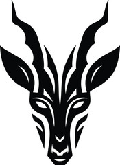 Stylized tribal antelope mask
