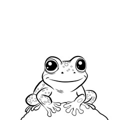 frog on white background