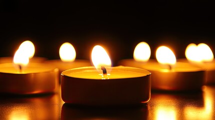 Burning candles glow warmly