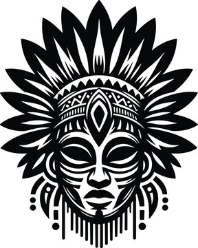 African Tribal Mask Symbol