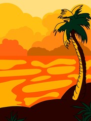 palm tree silhouette