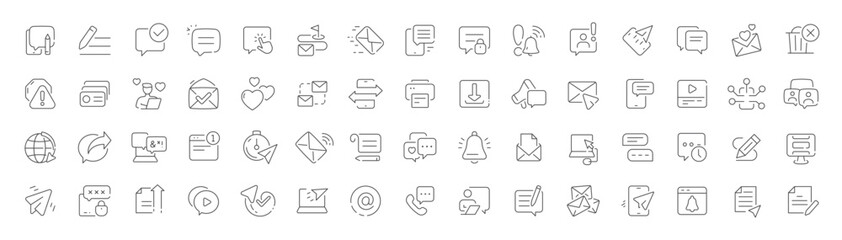 Message and communication icons collection