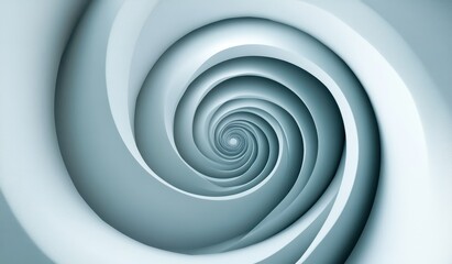 Obraz premium Abstract spiral design, light grey, smooth curves
