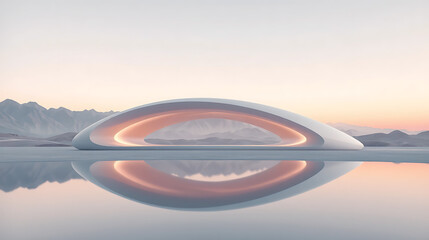 Harmonious Coexistence of Futuristic Architecture and Nature