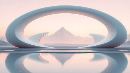 Harmonious Coexistence of Futuristic Architecture and Nature