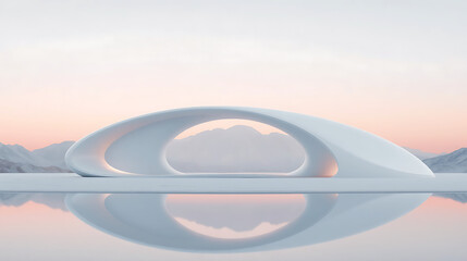 Harmonious Coexistence of Futuristic Architecture and Nature