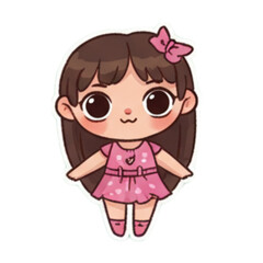 little girl in pink dress