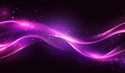 Obraz premium Abstract glowing purple waves