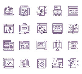 Website and Application Development Vector Icons
