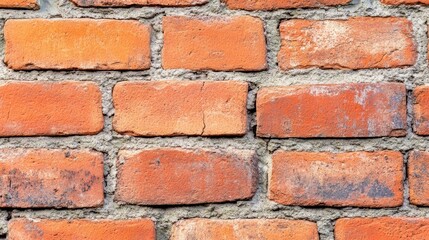 Obraz premium Red Bricks Arranged in a Pattern with Mortar Filling the Gaps