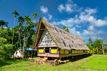 Airai Bai, a traditional meeting house for men on Palau Babeldaob island in Micronesia, Oceania
