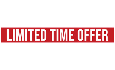 Limited Time Offer in Bold White Letters on a Red Background over White Space