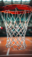 "Basketball Net Close Up"