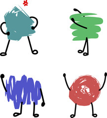 hand drawn vector illustration of a cartoon character