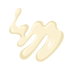 Milk Cream Splash Illustration Isolated on White Background