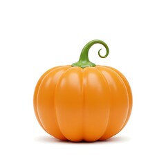 Obraz premium 3D orange pumpkin squash realistic food illustration