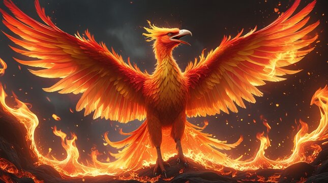 pheonix in flames