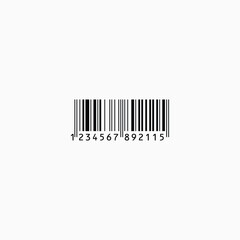Black barcode vector design template