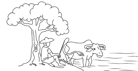 Line art agriculture