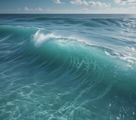 Serene blue water, gentle wave texture, calming ocean surface ,  coastal,  light blue