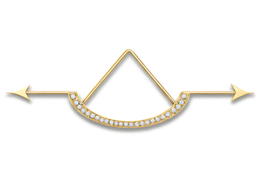 golden diamond arrow icon luxury upward symbol design
