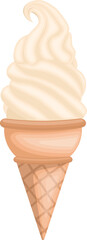 Vanilla soft serve ice cream