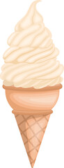 Vanilla soft serve ice cream
